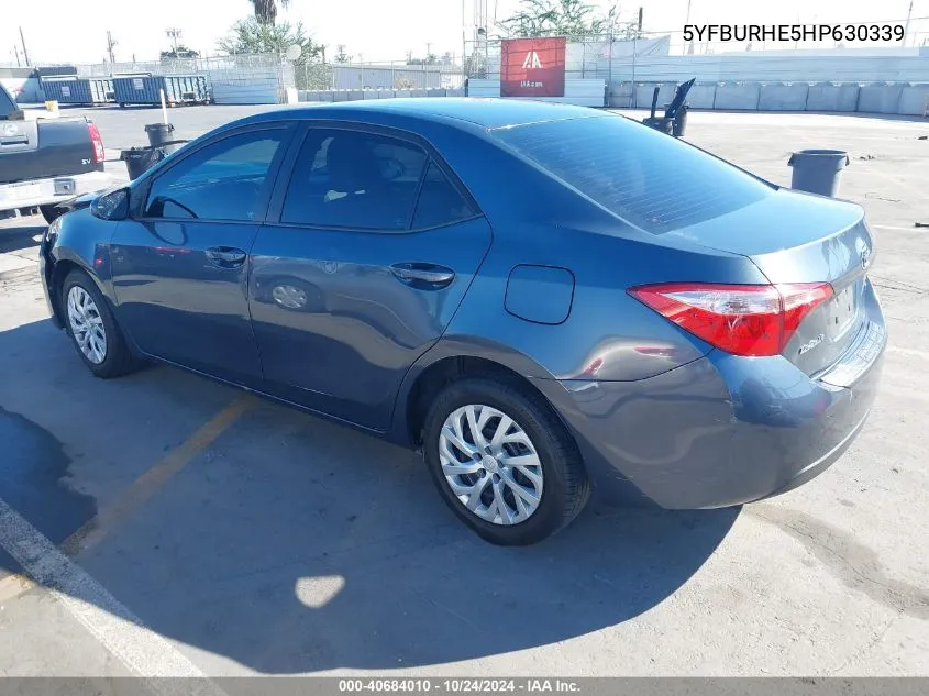 5YFBURHE5HP630339 2017 Toyota Corolla Le