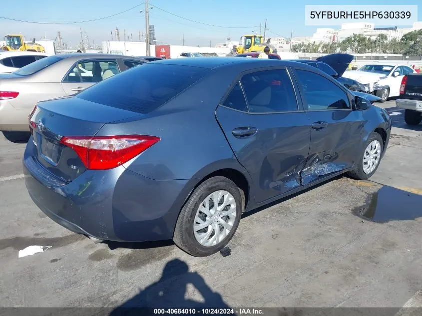 5YFBURHE5HP630339 2017 Toyota Corolla Le