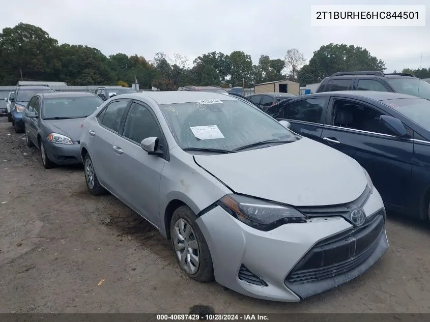 2017 Toyota Corolla Le VIN: 2T1BURHE6HC844501 Lot: 40697429