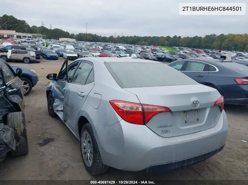 2017 Toyota Corolla Le VIN: 2T1BURHE6HC844501 Lot: 40697429