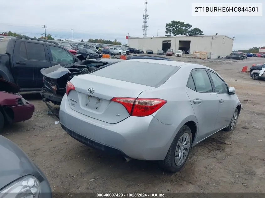 2017 Toyota Corolla Le VIN: 2T1BURHE6HC844501 Lot: 40697429