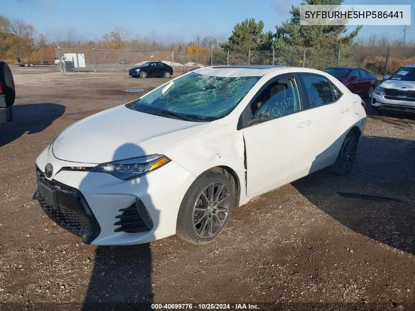 2017 Toyota Corolla Se Special Edition VIN: 5YFBURHE5HP586441 Lot: 40699776