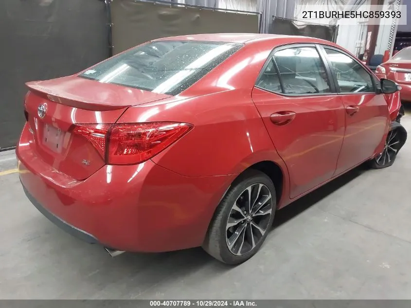 2017 Toyota Corolla L/Le/Xle/Se/Xse VIN: 2T1BURHE5HC859393 Lot: 40707789