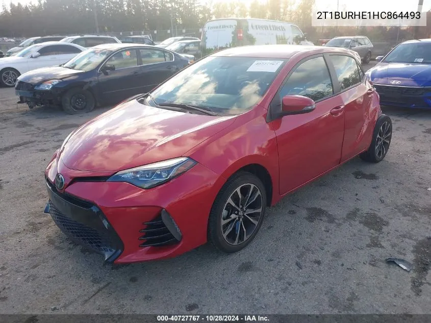 2T1BURHE1HC864493 2017 Toyota Corolla Se