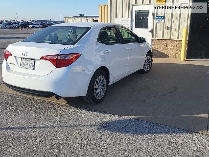 2017 Toyota Corolla L/Le/Xle/Se/Xse VIN: 5YFBURHE4HP692282 Lot: 40731635