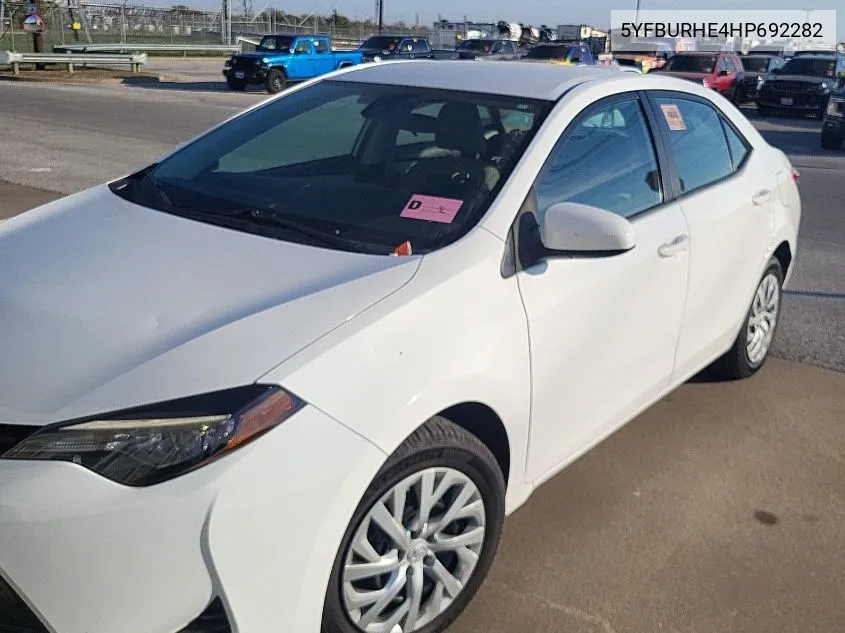 2017 Toyota Corolla L/Le/Xle/Se/Xse VIN: 5YFBURHE4HP692282 Lot: 40731635