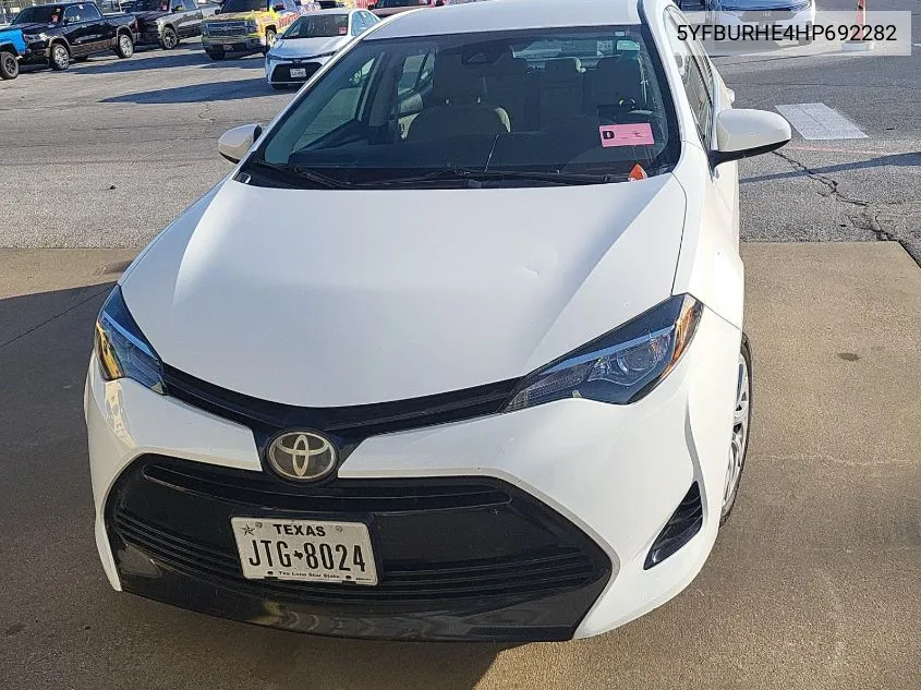 2017 Toyota Corolla L/Le/Xle/Se/Xse VIN: 5YFBURHE4HP692282 Lot: 40731635