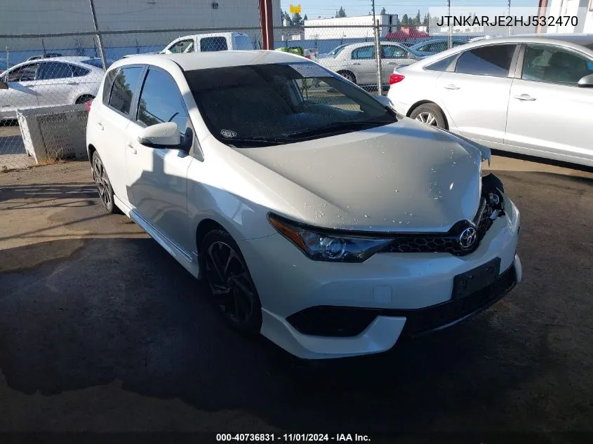 2017 Toyota Corolla Im VIN: JTNKARJE2HJ532470 Lot: 40736831