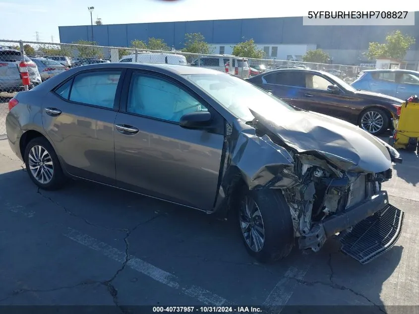 2017 Toyota Corolla Xle VIN: 5YFBURHE3HP708827 Lot: 40737957