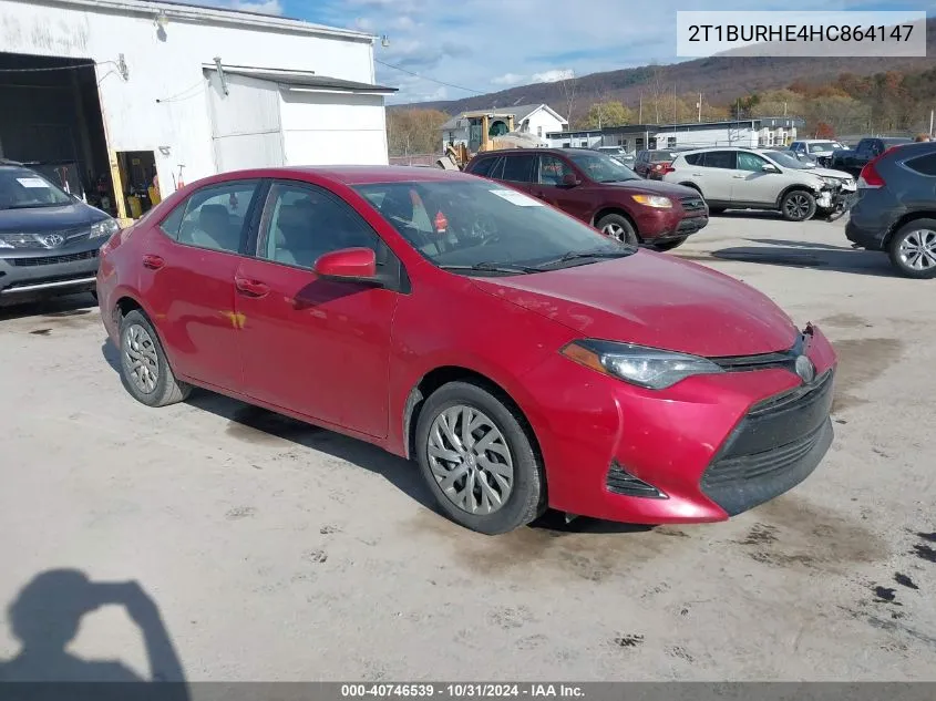 2T1BURHE4HC864147 2017 Toyota Corolla Le