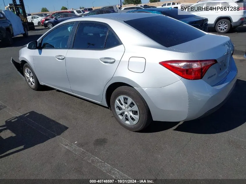 2017 Toyota Corolla L VIN: 5YFBURHE4HP661288 Lot: 40748597