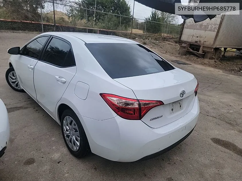 5YFBURHE9HP685778 2017 Toyota Corolla L/Le/Xle/Se/Xse