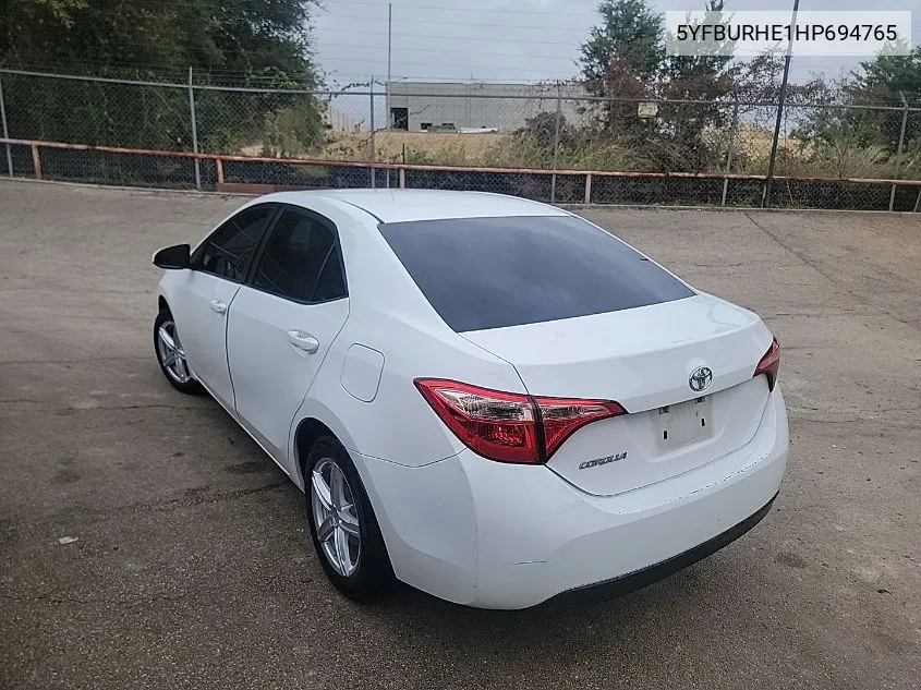 5YFBURHE1HP694765 2017 Toyota Corolla L/Le/Xle/Se/Xse