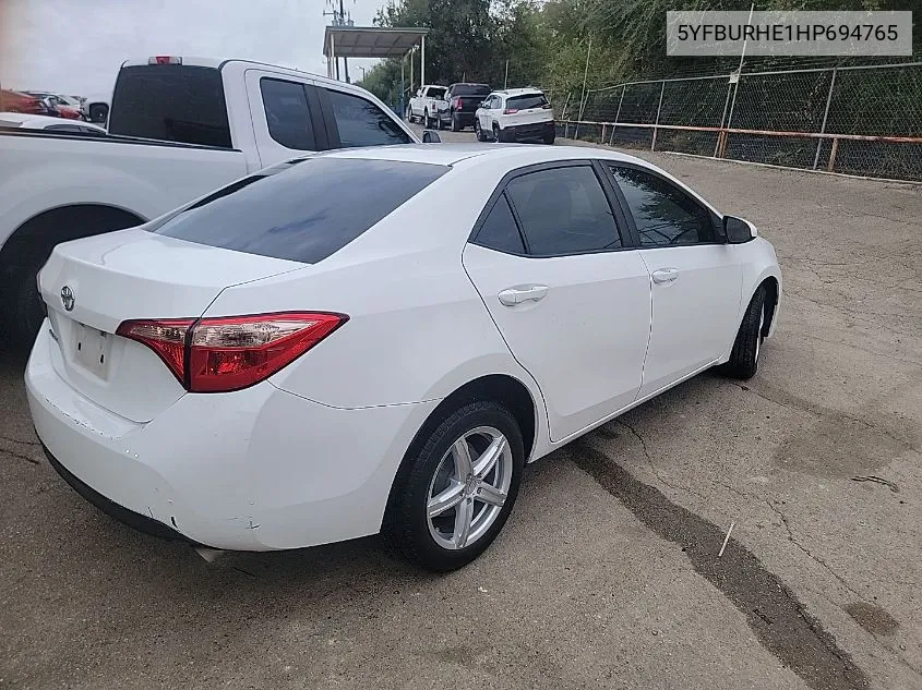 5YFBURHE1HP694765 2017 Toyota Corolla L/Le/Xle/Se/Xse