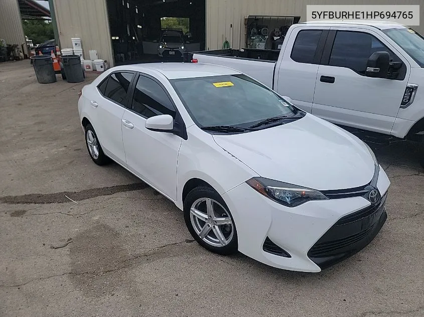 2017 Toyota Corolla L/Le/Xle/Se/Xse VIN: 5YFBURHE1HP694765 Lot: 40751587