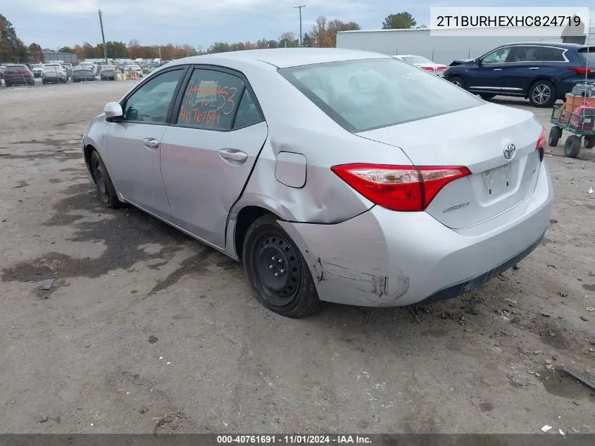 2T1BURHEXHC824719 2017 Toyota Corolla Le