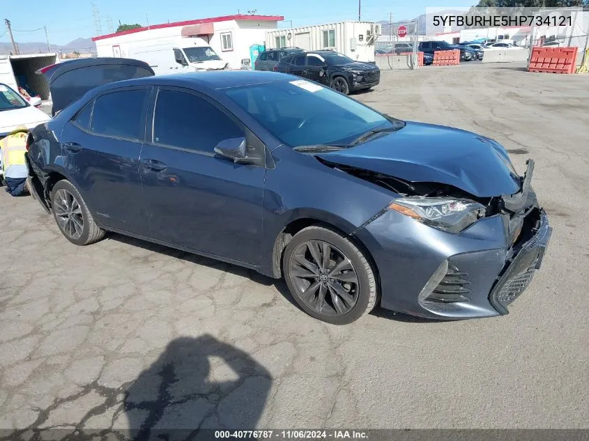 2017 Toyota Corolla Se VIN: 5YFBURHE5HP734121 Lot: 40776787