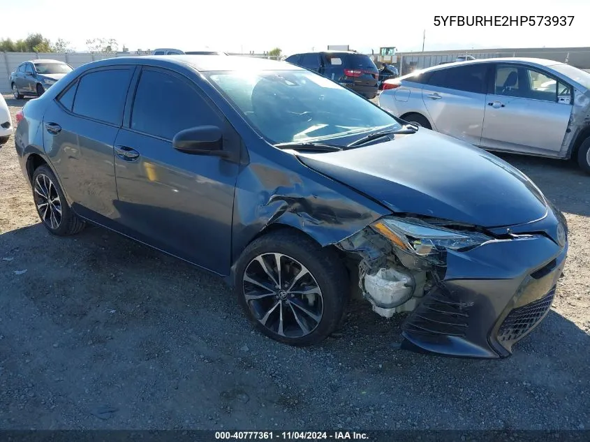 2017 Toyota Corolla L/Le/Xle/Se/Xse VIN: 5YFBURHE2HP573937 Lot: 40777361