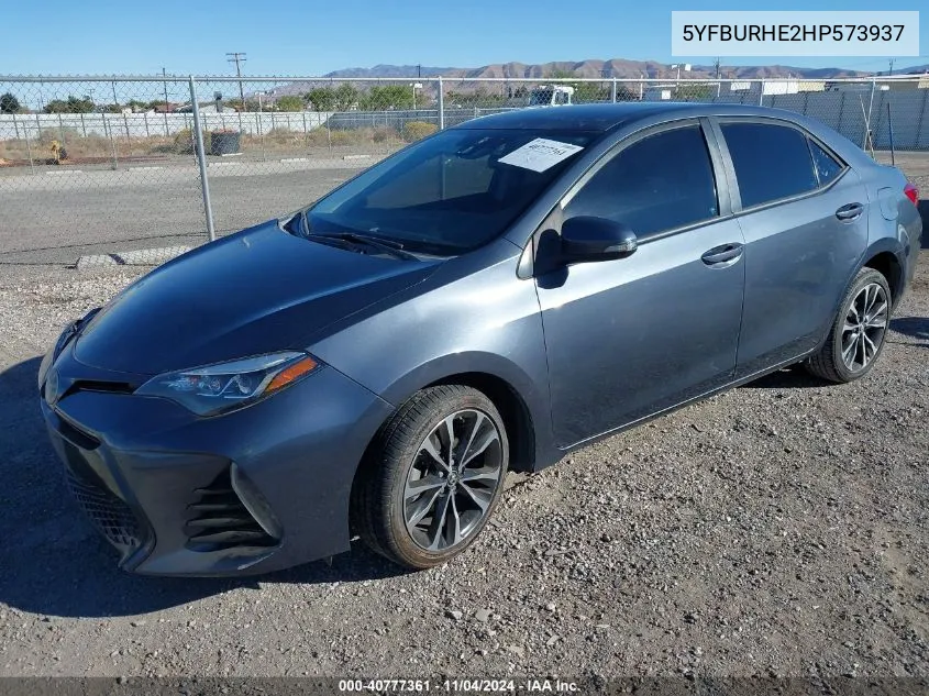 2017 Toyota Corolla L/Le/Xle/Se/Xse VIN: 5YFBURHE2HP573937 Lot: 40777361