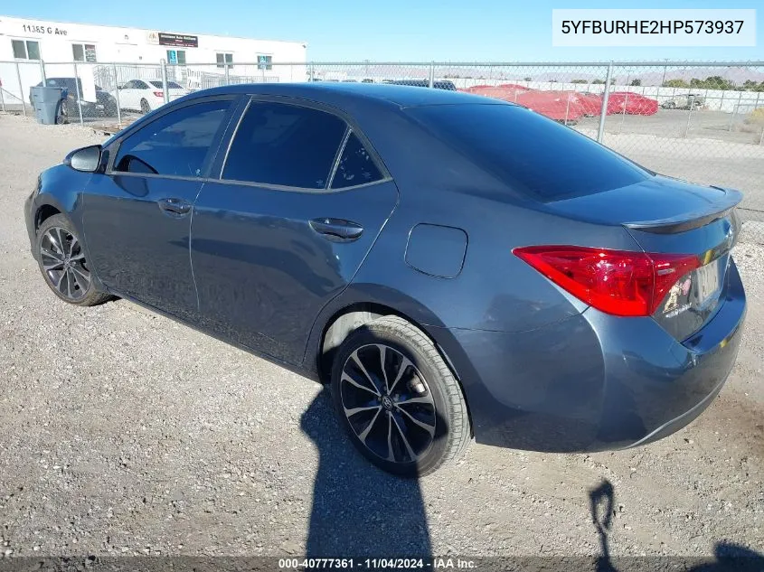 2017 Toyota Corolla L/Le/Xle/Se/Xse VIN: 5YFBURHE2HP573937 Lot: 40777361