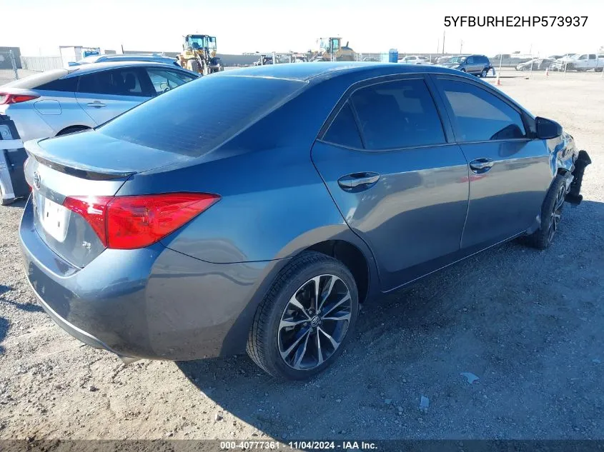 2017 Toyota Corolla L/Le/Xle/Se/Xse VIN: 5YFBURHE2HP573937 Lot: 40777361