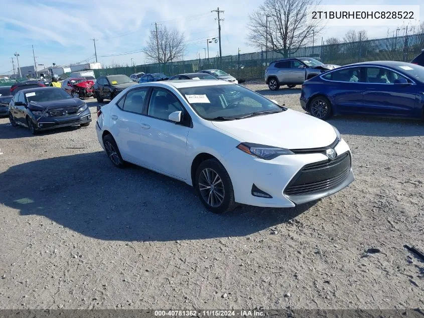 2017 Toyota Corolla L/Le/Xle/Se/Xse VIN: 2T1BURHE0HC828522 Lot: 40781362