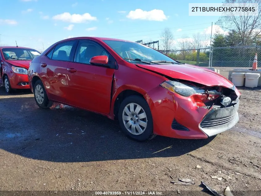 2017 Toyota Corolla Le VIN: 2T1BURHEXHC775845 Lot: 40793959