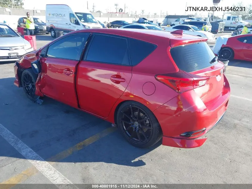 2017 Toyota Corolla Im VIN: JTNKARJEXHJ546231 Lot: 40801915