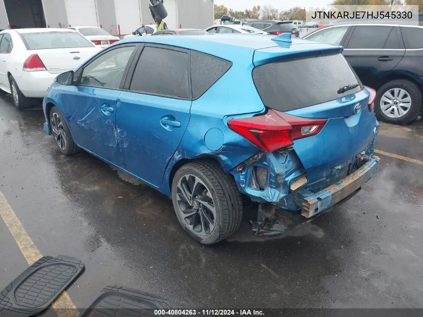 2017 Toyota Corolla Im VIN: JTNKARJE7HJ545330 Lot: 40804263