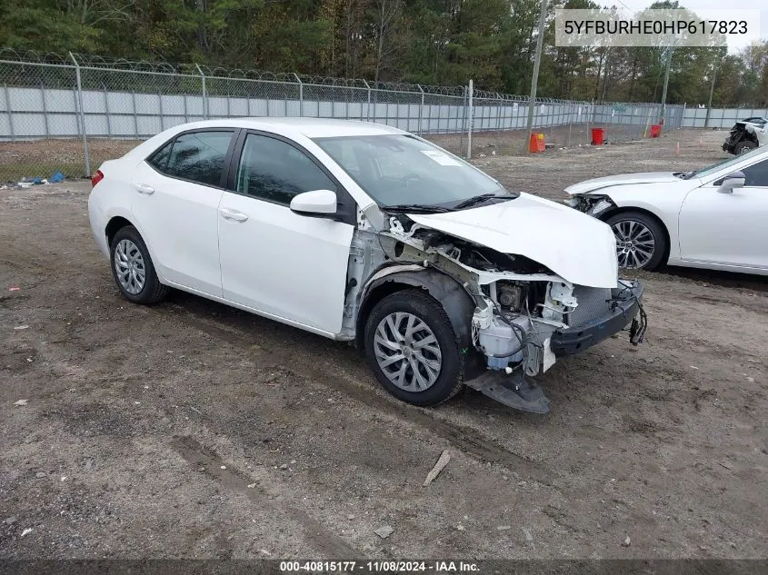 2017 Toyota Corolla Le VIN: 5YFBURHE0HP617823 Lot: 40815177