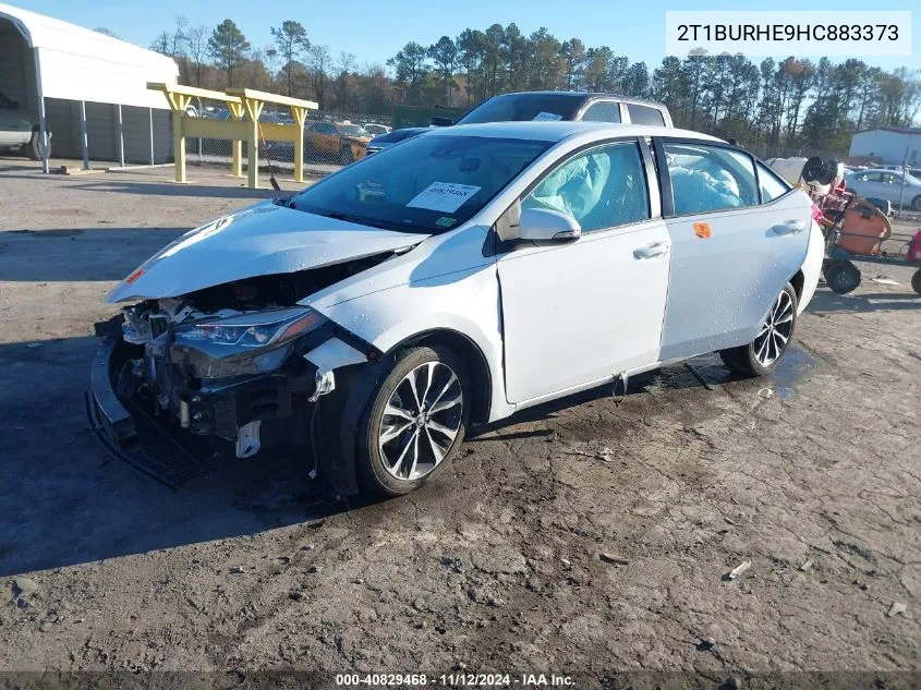 2017 Toyota Corolla Se VIN: 2T1BURHE9HC883373 Lot: 40829468