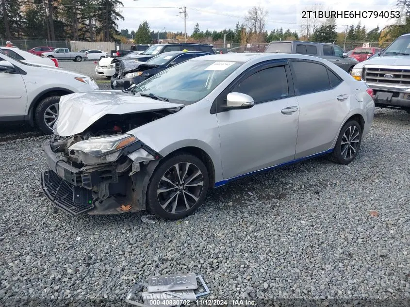 2017 Toyota Corolla L/Le/Xle/Se/Xse VIN: 2T1BURHE6HC794053 Lot: 40830702