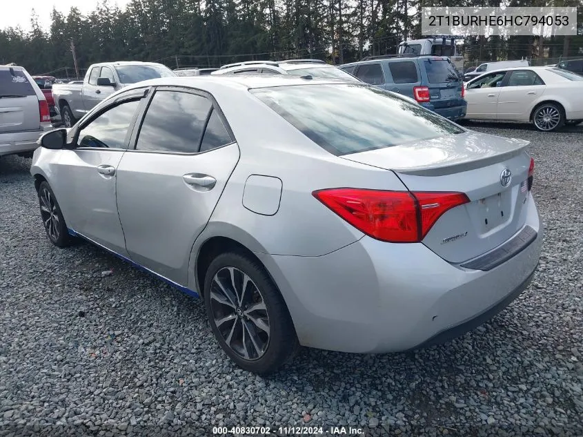 2017 Toyota Corolla L/Le/Xle/Se/Xse VIN: 2T1BURHE6HC794053 Lot: 40830702