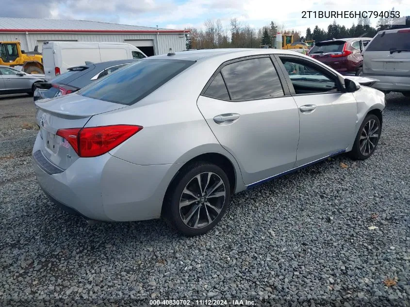 2017 Toyota Corolla L/Le/Xle/Se/Xse VIN: 2T1BURHE6HC794053 Lot: 40830702