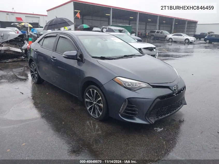 2017 Toyota Corolla Se VIN: 2T1BURHEXHC846459 Lot: 40849570