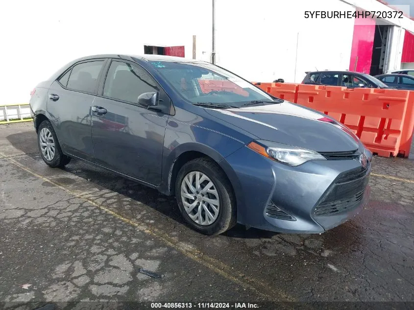 2017 Toyota Corolla Le VIN: 5YFBURHE4HP720372 Lot: 40856313