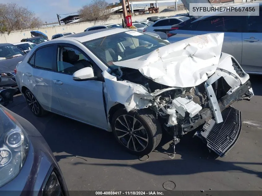 2017 Toyota Corolla L/Le/Xle/Se/Xse VIN: 5YFBURHE7HP667456 Lot: 40859417