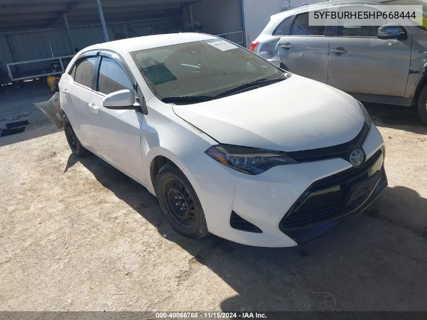 2017 Toyota Corolla L VIN: 5YFBURHE5HP668444 Lot: 40866768