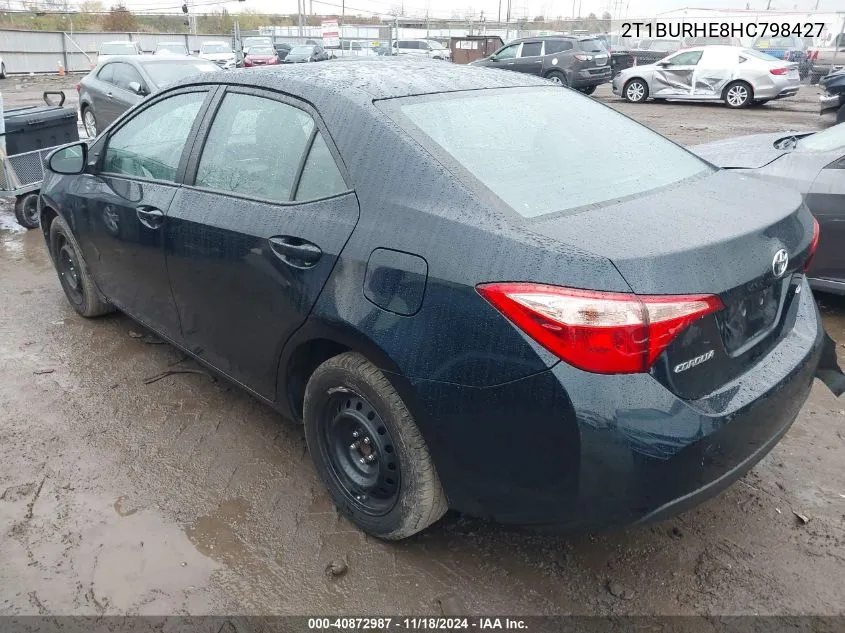 2017 Toyota Corolla Le VIN: 2T1BURHE8HC798427 Lot: 40872987