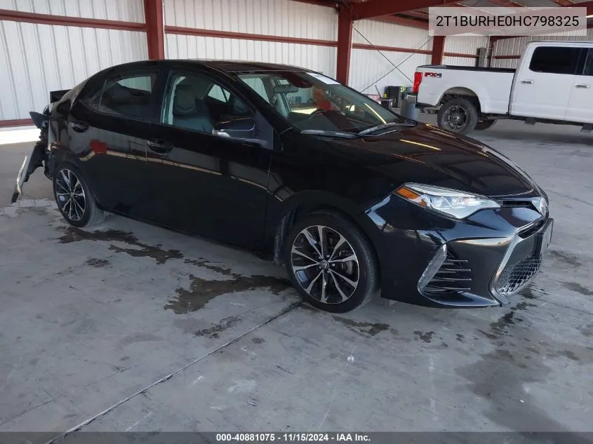 2017 Toyota Corolla Xse VIN: 2T1BURHE0HC798325 Lot: 40881075