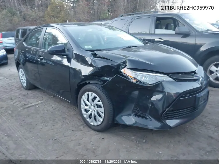 2017 Toyota Corolla Le VIN: 2T1BURHE2HC959970 Lot: 40892788