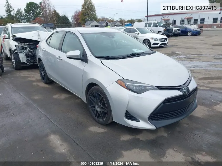 2017 Toyota Corolla Le VIN: 2T1BURHEXHC897413 Lot: 40908235