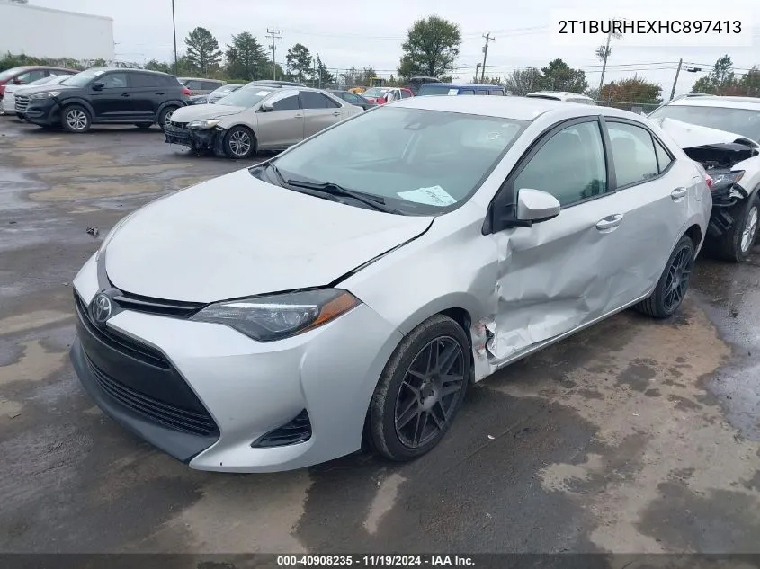 2017 Toyota Corolla Le VIN: 2T1BURHEXHC897413 Lot: 40908235