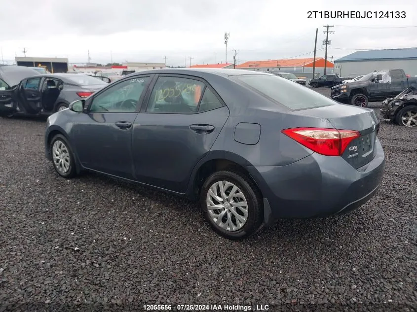 2T1BURHE0JC124133 2018 Toyota Corolla Le