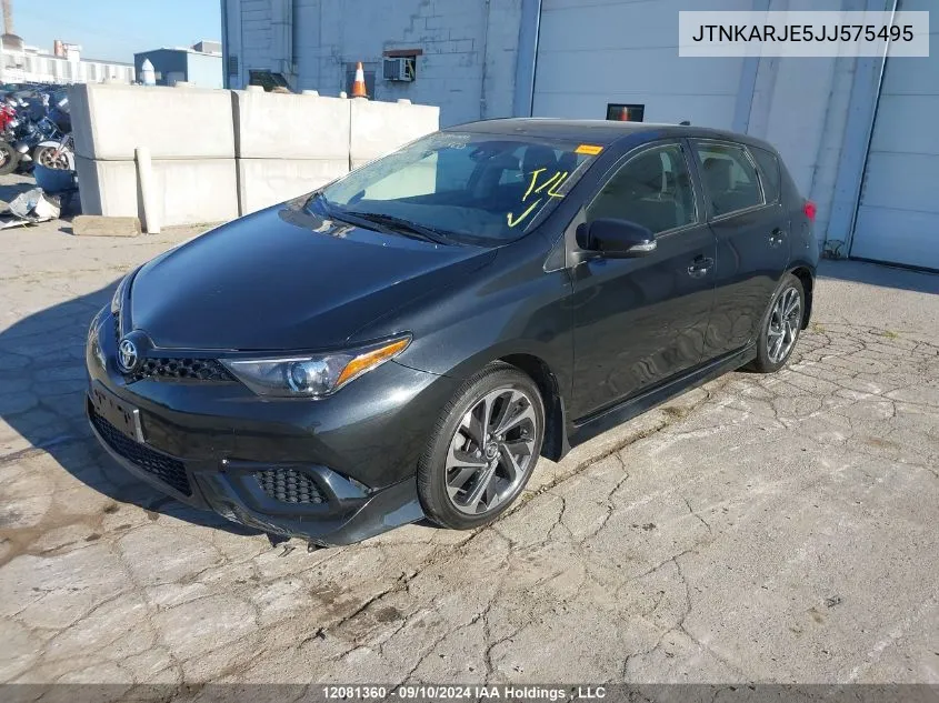 2018 Toyota Corolla Im VIN: JTNKARJE5JJ575495 Lot: 12081360