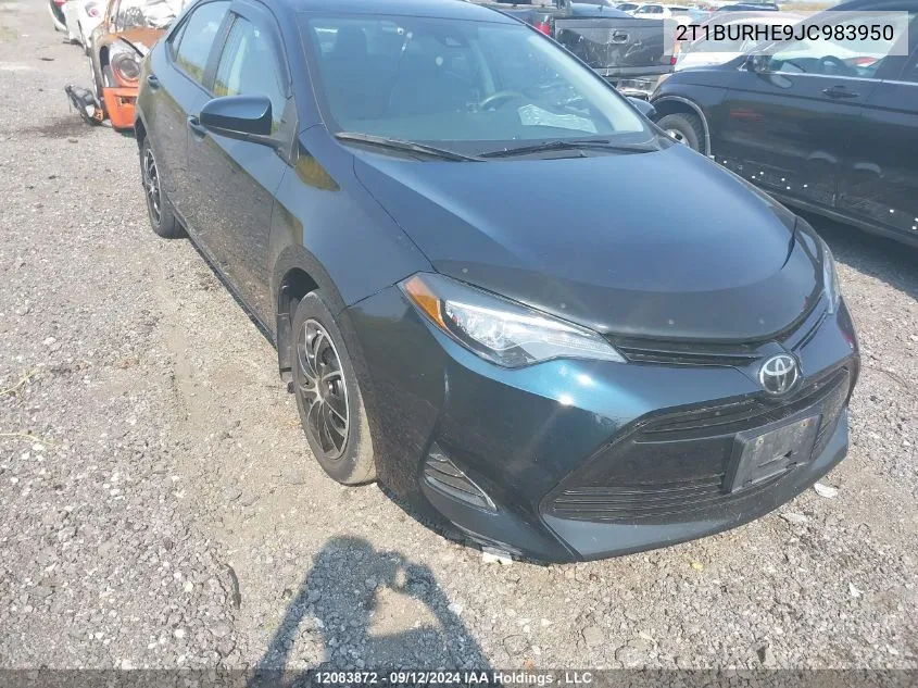 2T1BURHE9JC983950 2018 Toyota Corolla Le