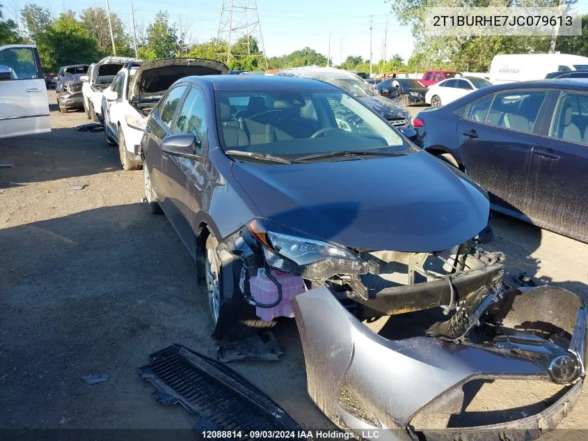 2018 Toyota Corolla L/Le/Xle/Se/Xse VIN: 2T1BURHE7JC079613 Lot: 12088814