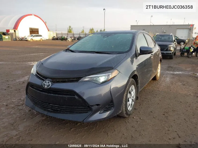 2018 Toyota Corolla L/Le/Xle/Se/Xse VIN: 2T1BURHE0JC036358 Lot: 12095825