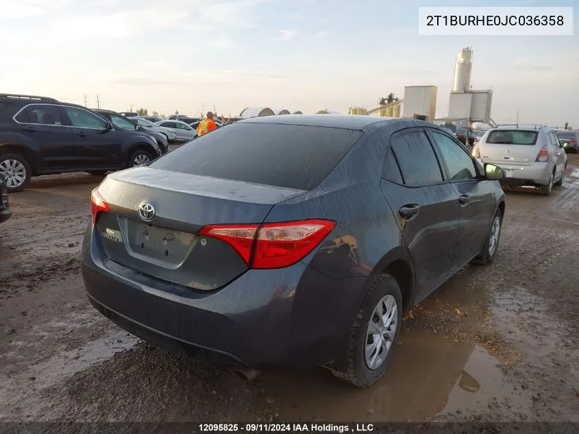 2018 Toyota Corolla L/Le/Xle/Se/Xse VIN: 2T1BURHE0JC036358 Lot: 12095825