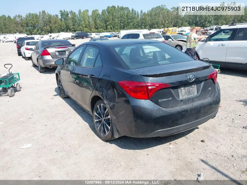 2018 Toyota Corolla VIN: 2T1BURHE4JC975903 Lot: 12097960